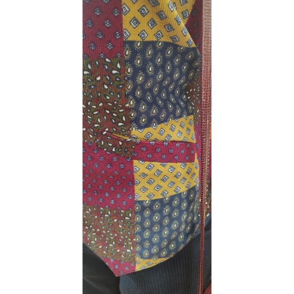 1980's-90's Gina Peters Sport Patchwork Paisley Vest - Picture 10 of 14